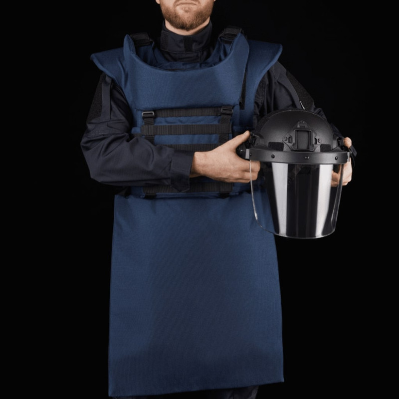 Ukrainian Armor Anti-debris kit HDA (Humanitarian Demining Apron), protection class DSTU 2, size L-XL, blue (HDALXLBLUE2)