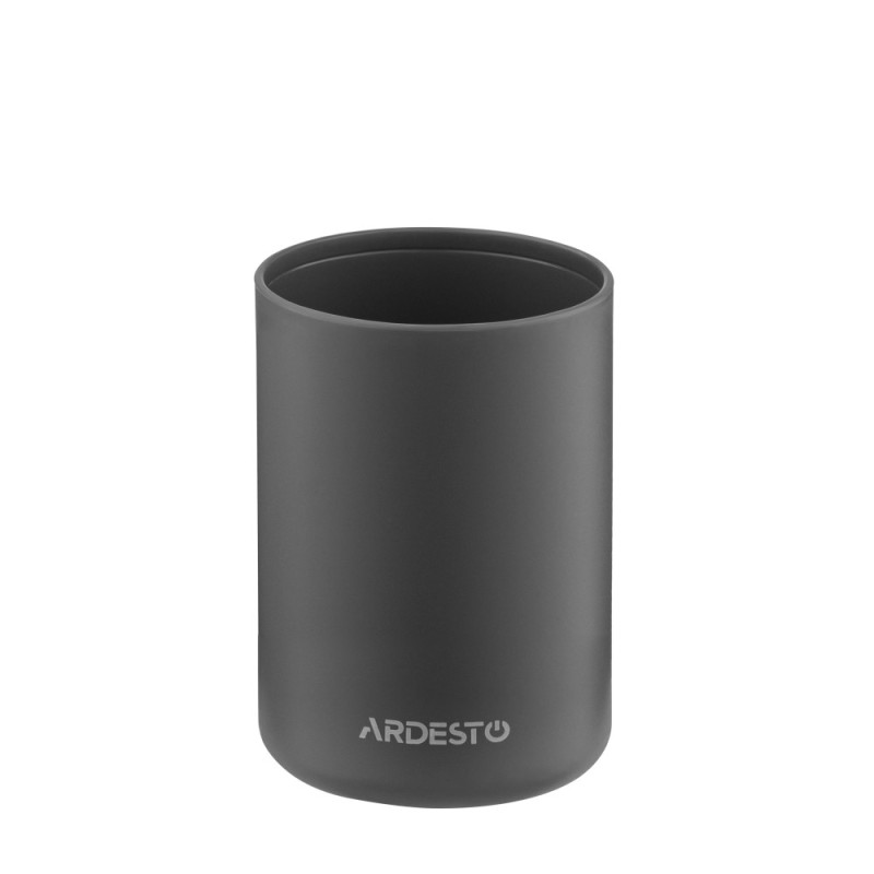 ARDESTO Набір для ванної кімнати Minimalism 360мл, 3 предмети, поліпропілен, бамбук, сірий темний (ARHB3110GB)