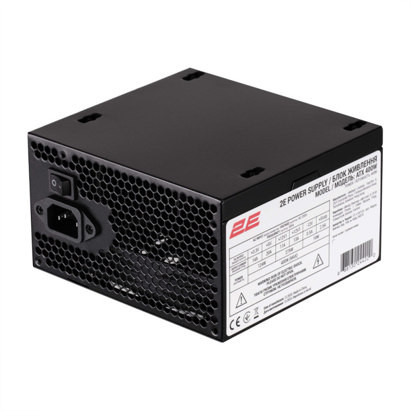 2E PC case Alfa E185-400 with PSU 2E ATX400W, 1xUSB3.0, 2xUSB2.0, VGA 310mm, ATX, black (2E-E185-400)
