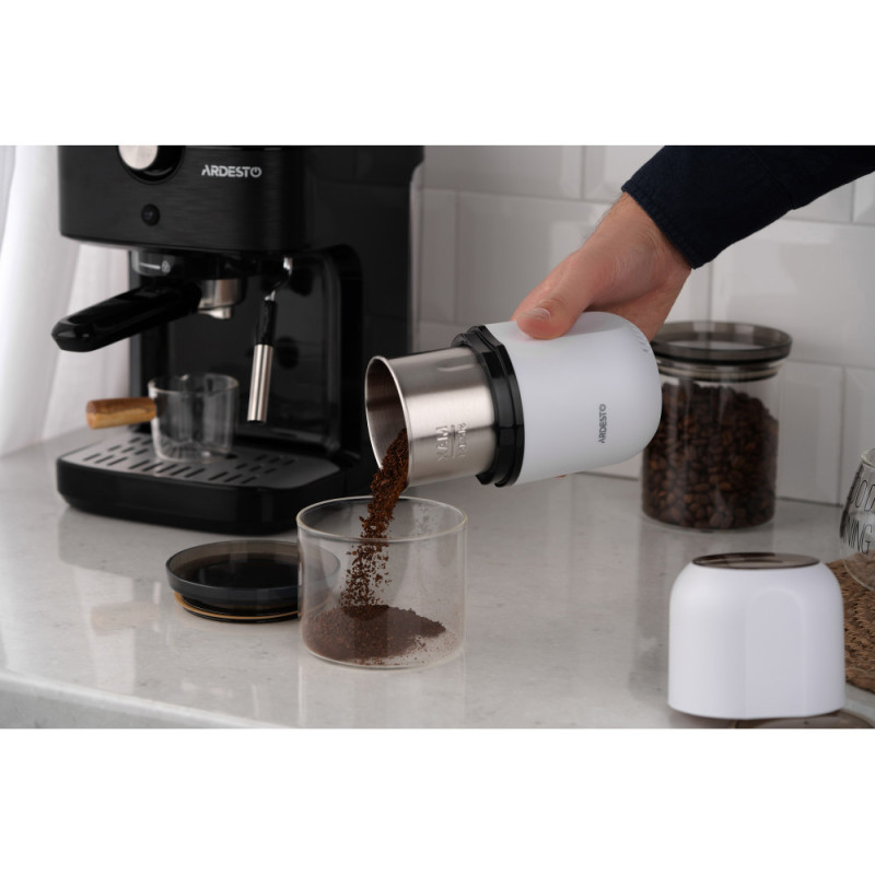 ARDESTO сoffee grinder rotary 150W, grain volume-80g,plastic, white (KGC-1508W)