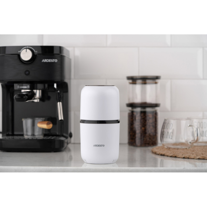 ARDESTO сoffee grinder rotary 150W, grain volume-80g,plastic, white (KGC-1508W)
