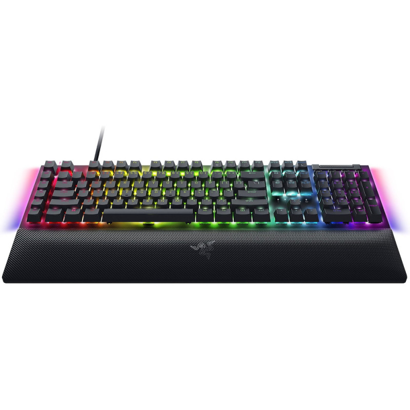 Razer Keyboard mechanical BlackWidow V4, 114key, Yellow Switch, USB-A, EN/RU, RGB, black (RZ03-04692500-R3R1)