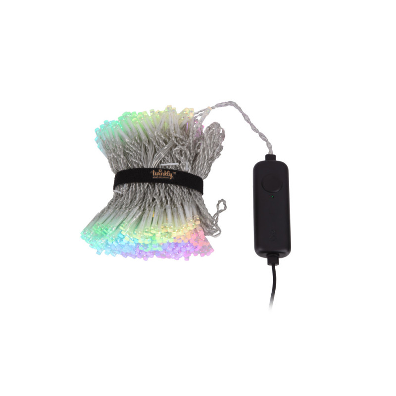Twinkly Гірлянда Smart LED Twinkly Curtain RGBW 400, Gen II, IP44, 1.45 х 2.1м, кабель прозорий (TWW400SPP-TEU)