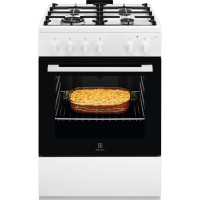 Electrolux Плита газовая, 59л, 60x60см, чугун, белый (LKG600011W)