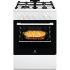 Electrolux Плита газовая, 59л, 60x60см, чугун, белый (LKG600011W)