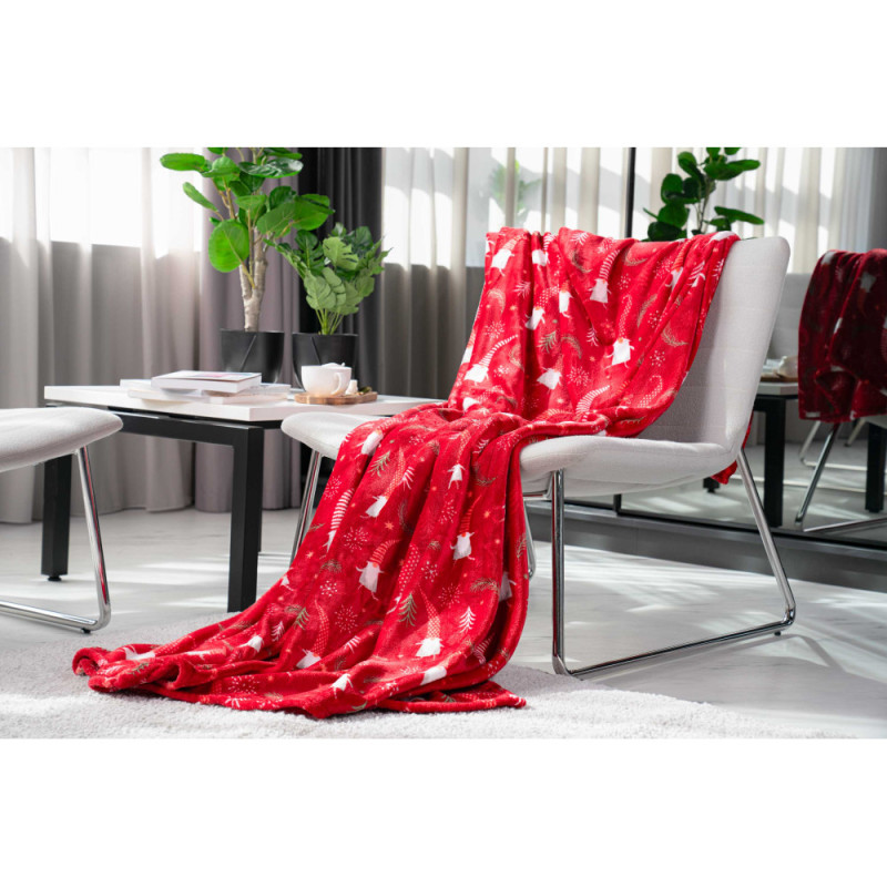 ARDESTO Flannel blanket, 160x200 cm, dancing gnomes, 100% polyester (ART0111PB)