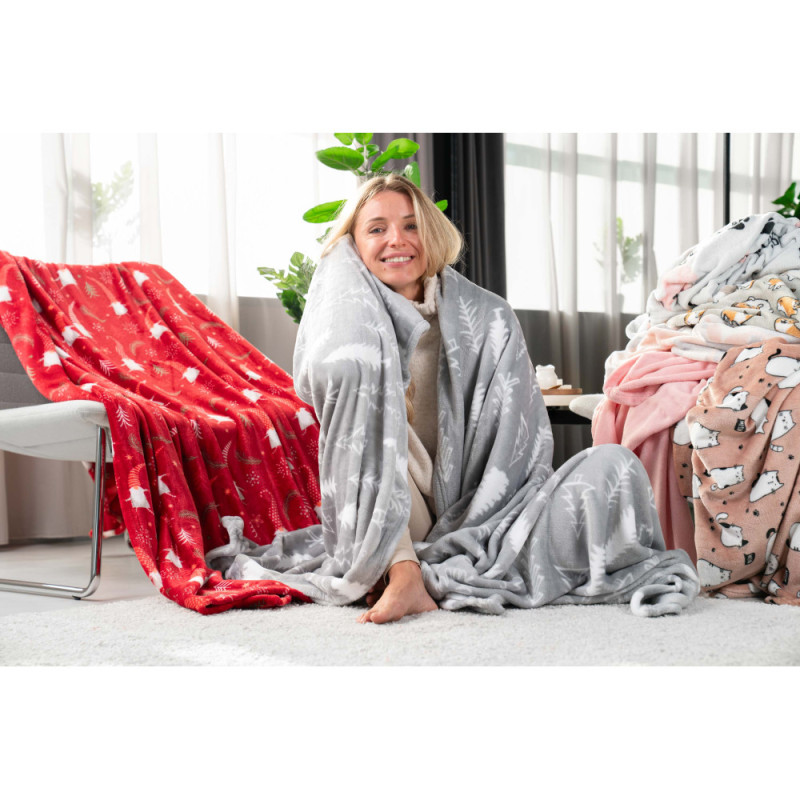 ARDESTO Flannel blanket, 160x200 cm, dancing gnomes, 100% polyester (ART0111PB)