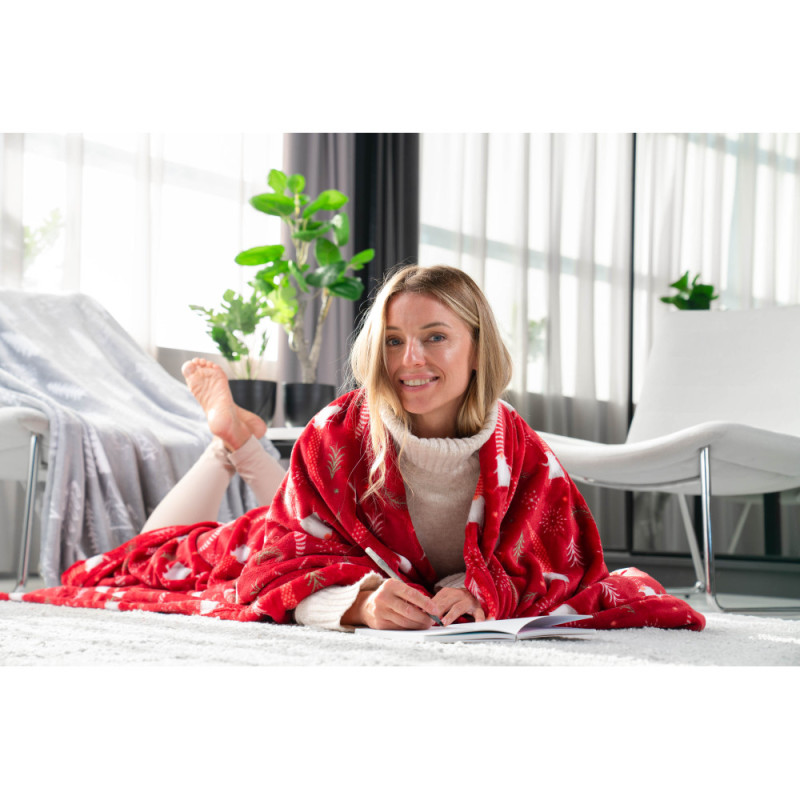 ARDESTO Flannel blanket, 160x200 cm, dancing gnomes, 100% polyester (ART0111PB)