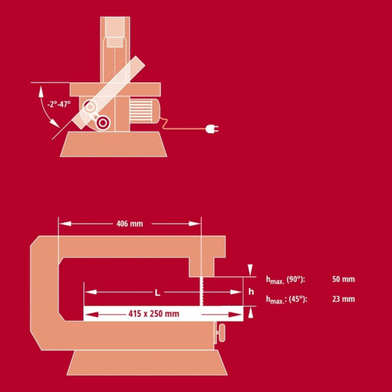 Einhell Пила-лобзик TC-SS 406 E 120В, 400-1600об/мин вылет 40 мм 8.9кг (4309047)