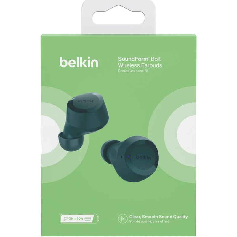 Belkin Наушники TWS Soundform Bolt True Wireless, бирюзовый (AUC009BTTE)