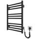 Hygge Family towel dryer electric Greenwich, 570х430х80mm, timer-regulator, steel, black matt (6.1.0300.06.BM)