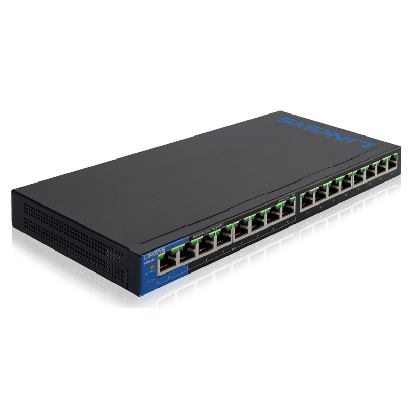 Linksys LGS116P Switch 8xGE PoE+, 8хGE, unmanaged (LGS116P-EU)