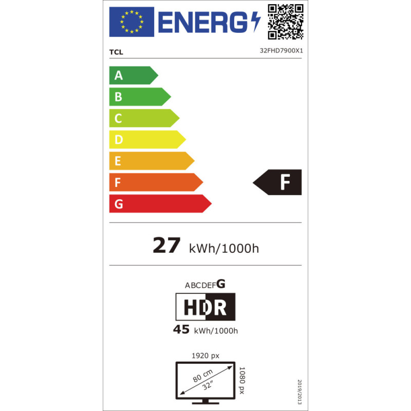 TCL Телевізор 32  LED FHD 60Hz Smart Android TV Black (32FHD7900)