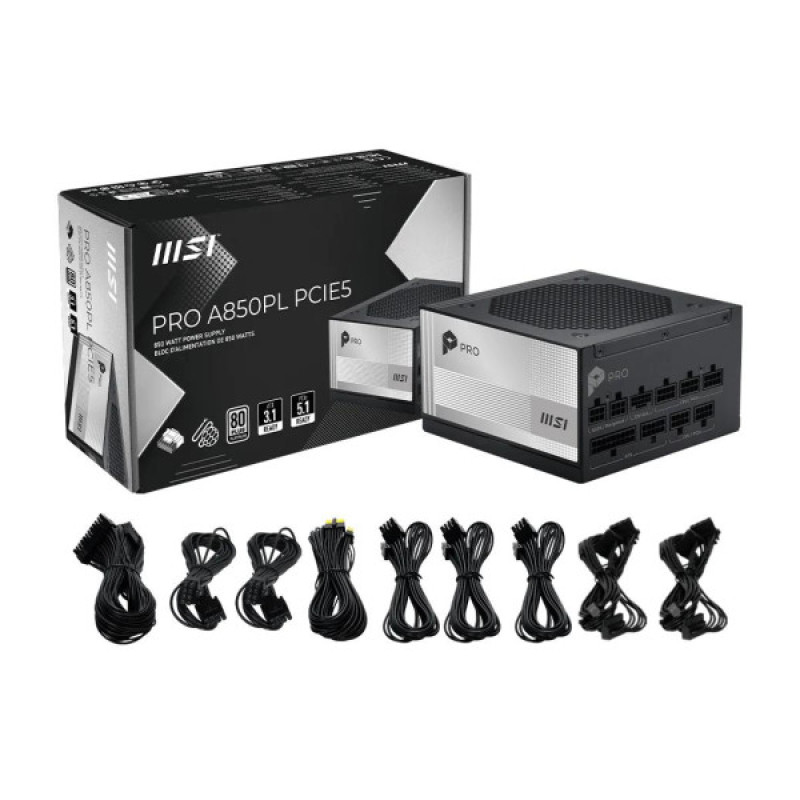 Блок питания MSI 850W (PRO A850PL PCIE5)