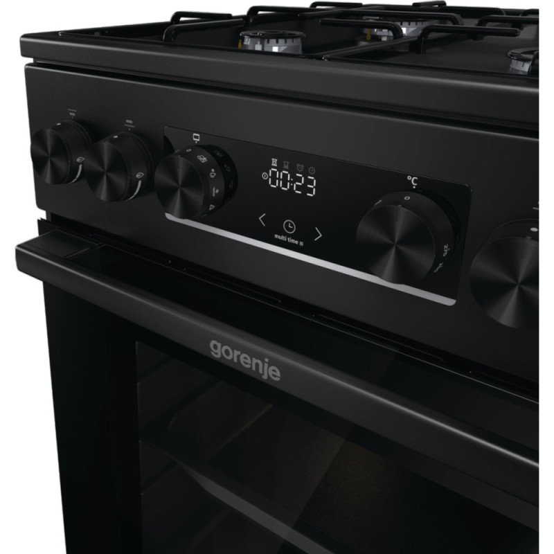 Gorenje Плита комби, 62л, 50x60см, дисплей, IconLed,эмалированные, черный (GK5C60BJ)