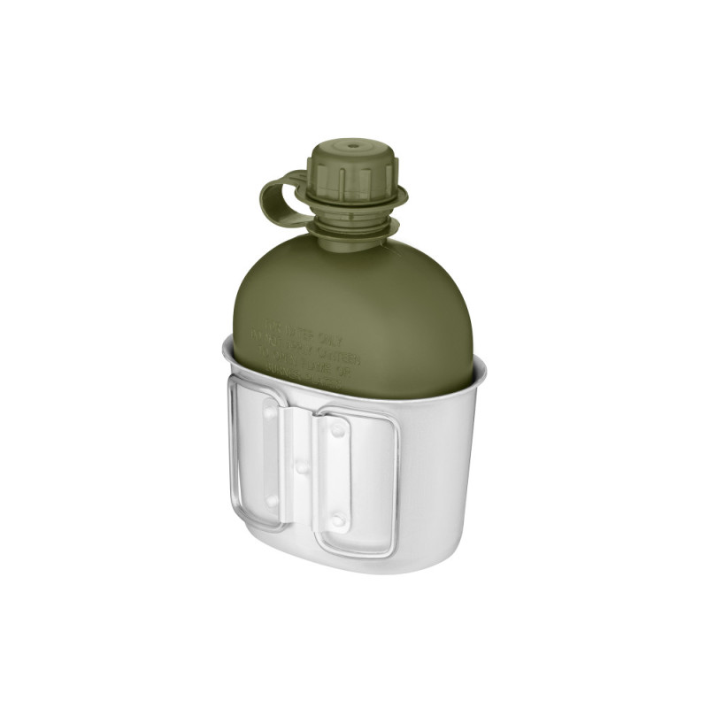 2E Tactical flask in a cover Flask WB01, 1l, with a mug for food, olive (2E-TACFWB01-ODGN)
