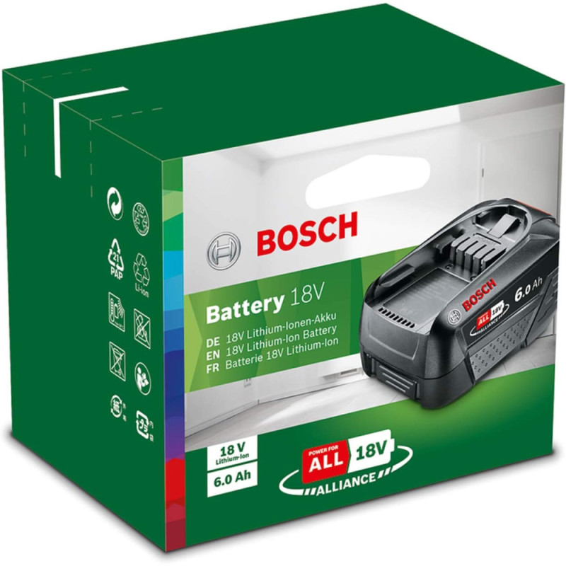 Bosch Акумулятор PBA, 18В, 6А·год, 0.7кг (1.600.A00.DD7)