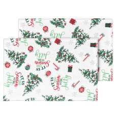 ARDESTO Набір серветок серв. Christmas Tree 30х45см, 2шт, 100% поліестер, зелений (ART15HT)