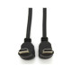 Кабель мультимедійний HDMI M to HDMI M 1.0m V1.4 90° corner black Merlion (YT-HDMI-1.0m/90°-90°)