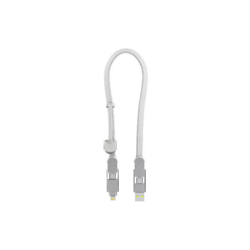 Дата кабель 6in1 inCharge XL 0.3m white Rolling Square (XLS02R)