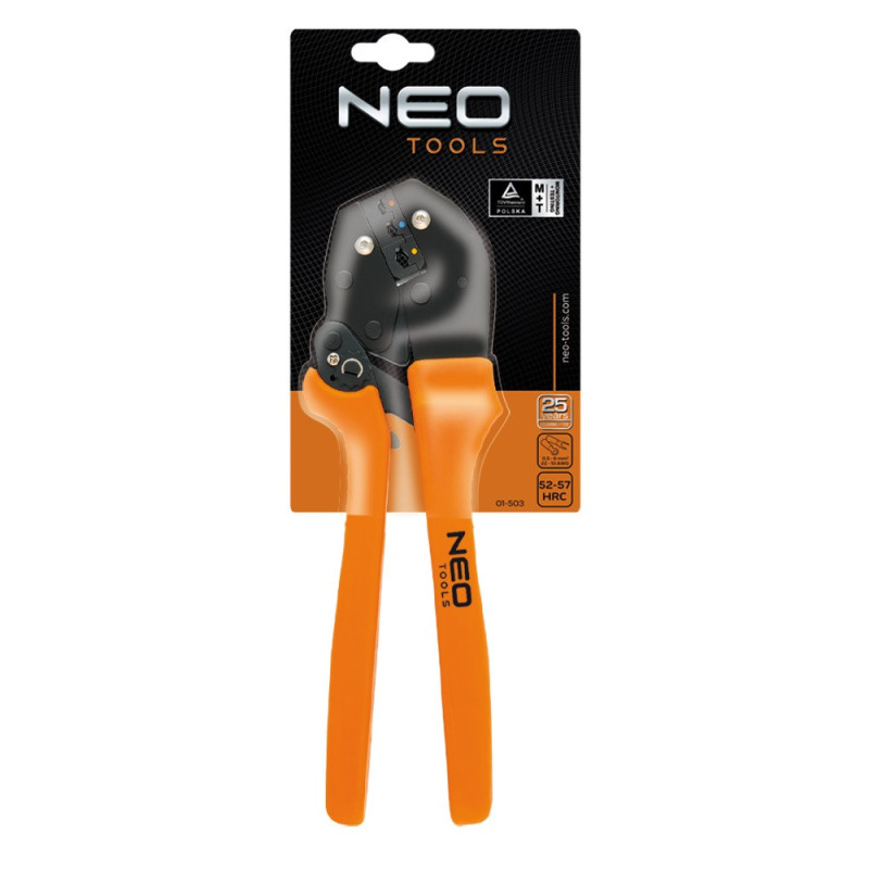 Neo Tools Crimping pliers, for crimping ferrules 0.25-6mm square, 250mm (01-503)