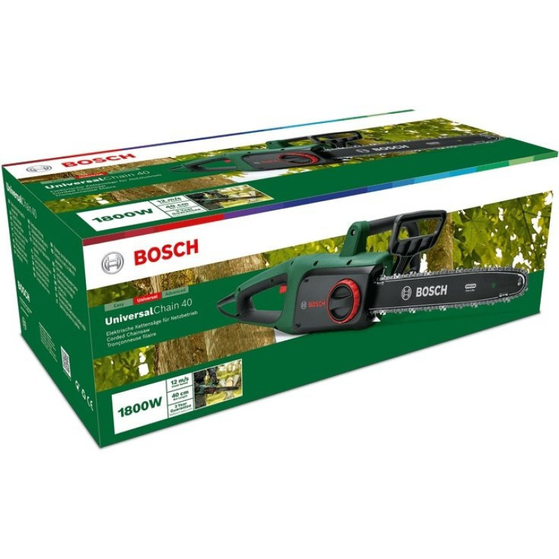 Bosch Пила цепная UniversalChain 40, 1800 Вт, 40 см (0.600.8B8.402)