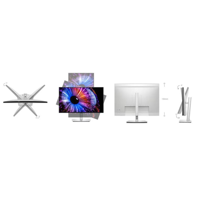 Dell Monitor 27  U2724DE HDMI, DP, USB-C, RJ-45, Audio, IPS, 2560x1440, 120Hz, sRGB 100%, Pivot (210-BKTV)