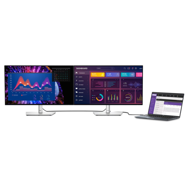 Dell Monitor 27  U2724DE HDMI, DP, USB-C, RJ-45, Audio, IPS, 2560x1440, 120Hz, sRGB 100%, Pivot (210-BKTV)