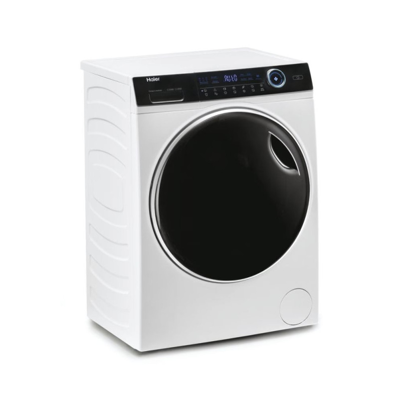 Haier Прально-сушильна машина фронтальна, 8(5)кг, 1400, A, 55см, дисплей, пара, інвертор, люк чорний, прямий привід, білий (HWD80-B14979)