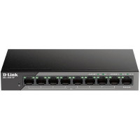 D-Link Коммутатор DSS-100E-9P 8xFE PoE, 1xGE, 92W