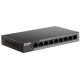 D-Link Switch DSS-100E-9P 8xFE PoE, 1xGE, 92W PoE