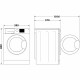 Whirlpool Washer-dryer front load, 8(6)kg, 1400, A, 60cm, display, steam, invertor, white (FFWD8649BVUA)
