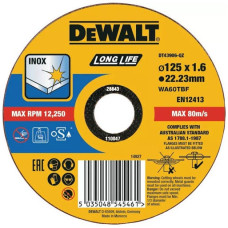 DeWALT cutting disc for metal INOX Long Life 125x1.6x22.23mm (DT43906)