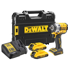 DeWALT XR Li-Ion 18V Cordless Impact Wrench, 2x2Ah Battery, 610 Nm, 2,500 rpm, 3,550 impacts/min, 1/2 , TSTAK Case, Weight: 1.1 kg (DCF921D2T)