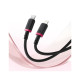 Дата кабель USB-C to Lightning 2.0m 20W red+black Baseus (P10377800U01-03)