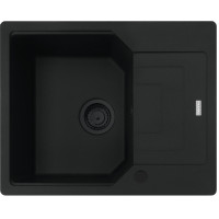 Franke Kitchen sink Franke Urban, fragranite, rectang., with drainboard, 620х500х220mm, bowl - 1, built-in, UBG 611-62, matt black (114.0699.235)
