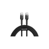 Дата кабель USB-C to USB-C 2.0m USB 3.1 3A grey-black Baseus (CATKLF-HG1)