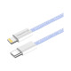 Дата кабель USB-C to Lightning 1.0m 27W purple ColorWay (CW-CBPDCL061-PU)
