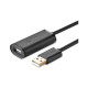 Дата кабель USB 2.0 AM to AF 15.0m Active black Ugreen (10323)