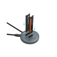 Док-станция для накопителей Maiwo 2*NVMe M.2 SSD to USB3.2 Gen2 USB-C 10Gbps (K3026P2 grey)