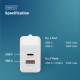 Зарядное устройство Digitus 1xUSB-C + 1xUSB 30W GaN (DA-10301)