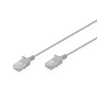 Патч-корд 1.5м, UTP, cat.6, Sliim, AWG 32/7, Cu, LSZH, grey Digitus (DK-1618-015S)