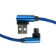 Дата кабель USB 2.0 AM to USB-C 0.25m 90° corner blue Dengos (NTK-TC-UG-SHRT-SET-BLUE)