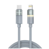 Дата кабель USB-C to Lightning 1.0m PD30W warm light gray ColorWay (CW-CBPDCL092-GR)