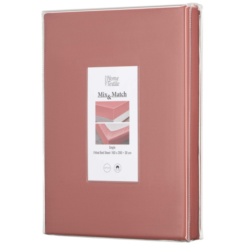 ARDESTO Простынь на резинке Mix&Match, 160х200+30см, 100% хлопок, сатин, медь (ART1620FSO)