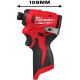 Milwaukee Гвинтоверт ударний акумуляторний Milwaukee M12 BLIDRC-202C 12В АКБ 2х4А·год 124Нм 0-3000об/хв 1/4" ЗП С12 кейс 0.6кг (4933499690)