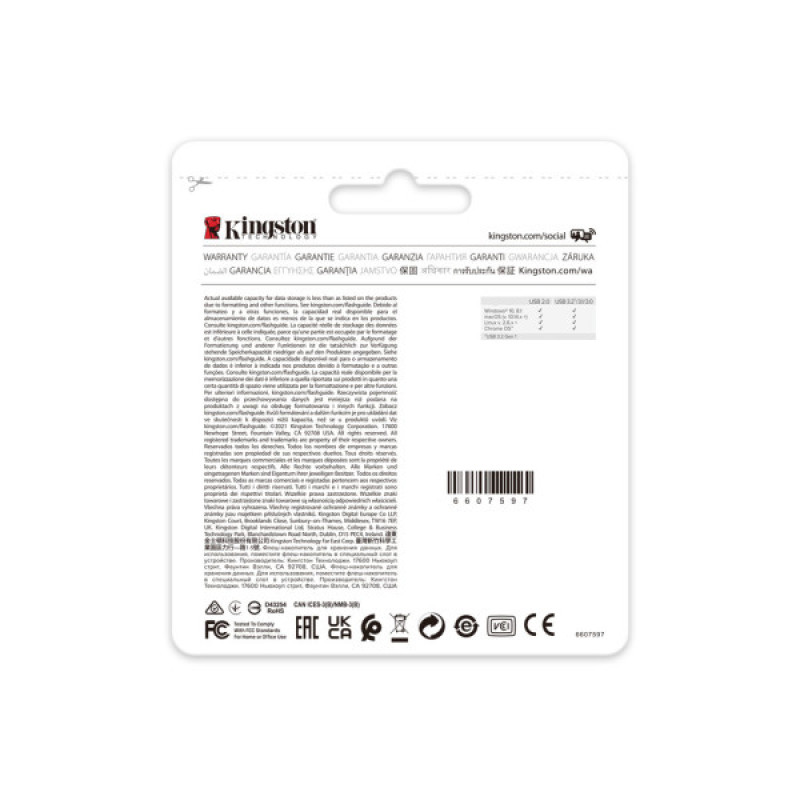 USB флеш накопитель Kingston 2x64GB DataTraveler Exodia M Black/Blue USB 3.2 (DTXM/64GB-2P)
