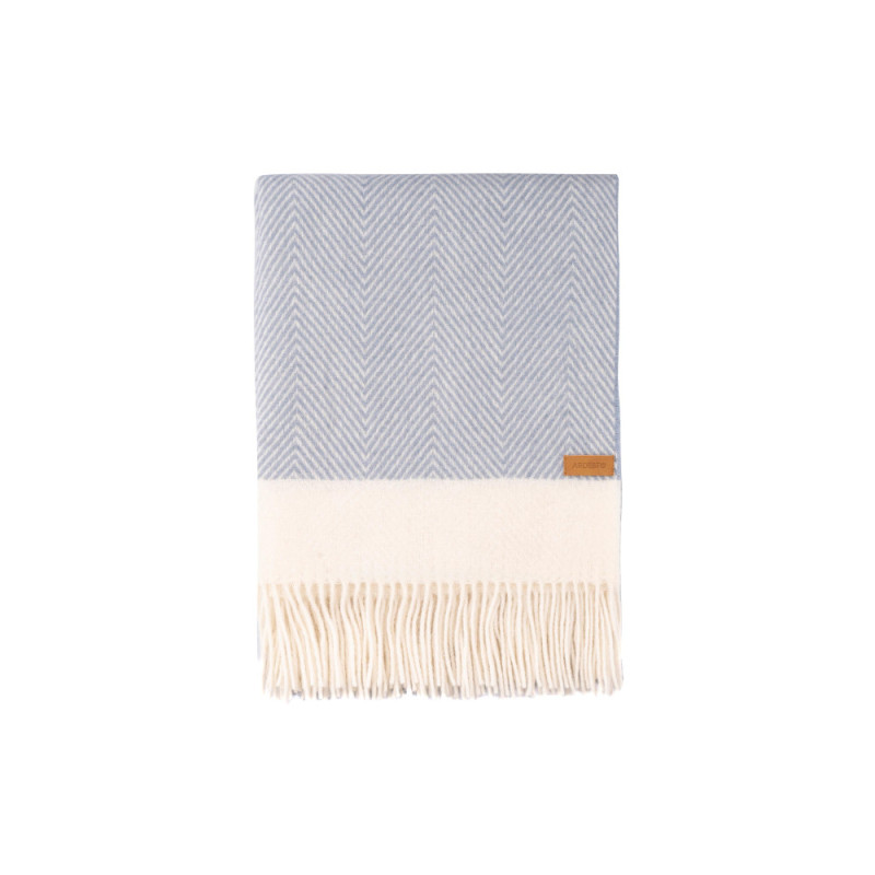 ARDESTO Blanket Leonardo Bianco, 140x200cm, 100% wool, blue (ART0503LB)
