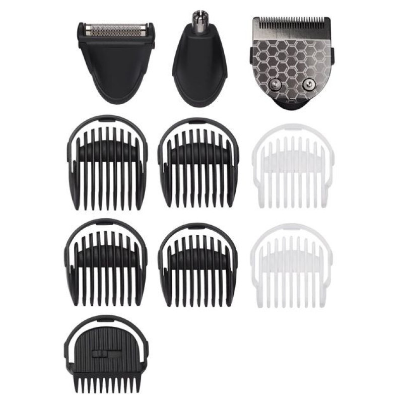 BaByliss Multi kit trimmer 10-in-1 face&beard, 10 attachments, grey (MT727E)