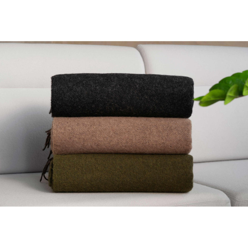 ARDESTO Blanket Leonardo Doubleface, 140x200cm, 100% wool, brown-beige (ART0401LD)